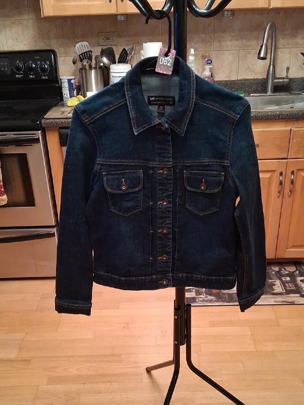 Lee Dark Indigo Denim Jacket with Button Front